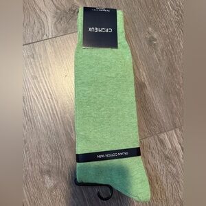 NWT Daniel Cremieux Men's Mint Green Dress Socks Italy cotton